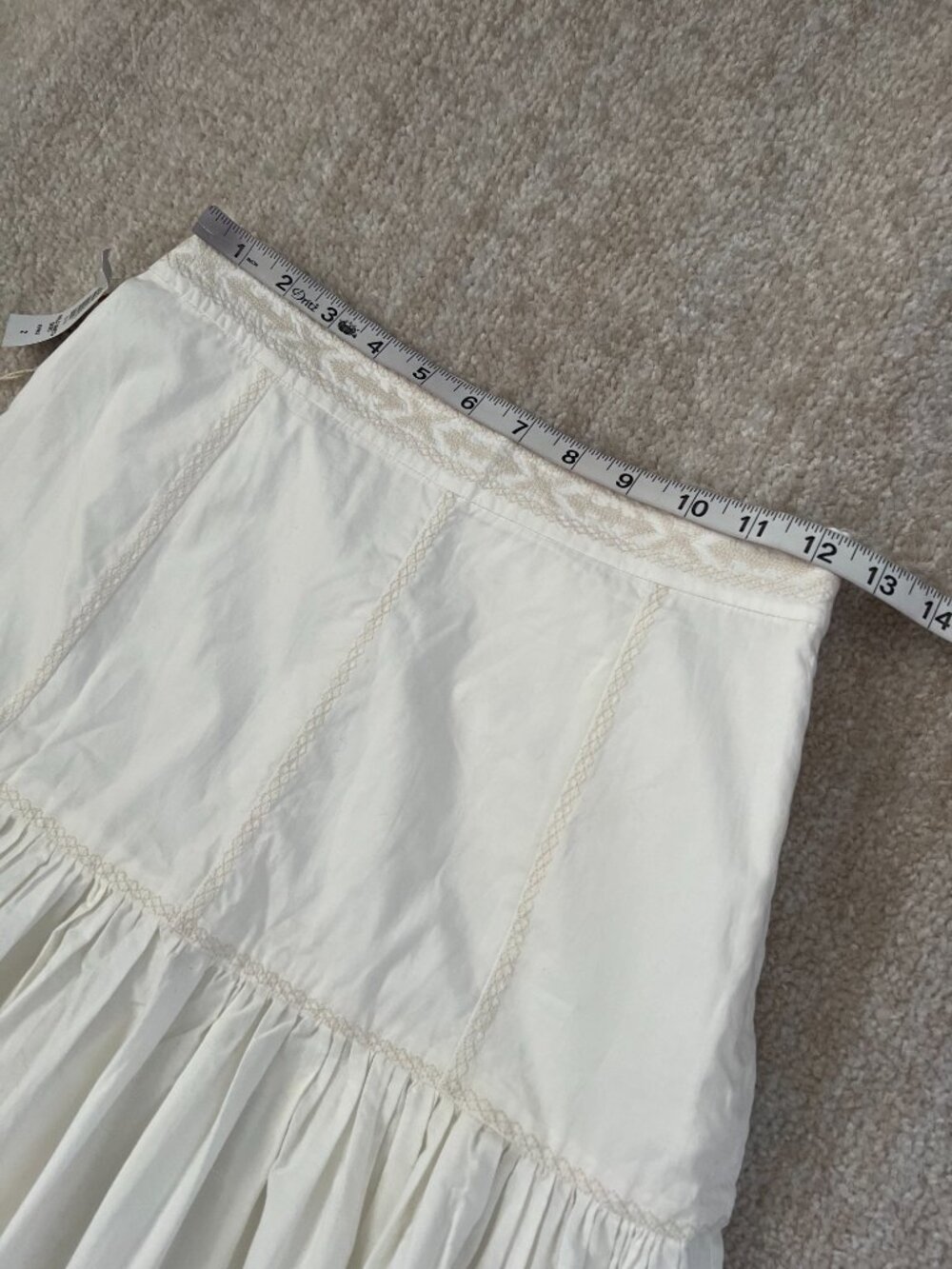 NWT Aritzia Wilfred La Boheme Palo Santo Boho Cotton Maxi Skirt 2 - Picture 6 of 11